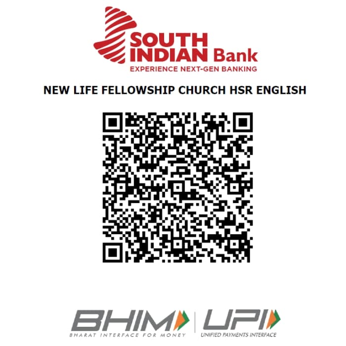 UPI QR code for NEW LIFE FELLOWSHIP CHURCH HSR ENGLISH